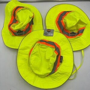 Lot 3 Ergodyne Chill-Its 8935CT High Visibility Ranger Hat L XL Cooling Glowear